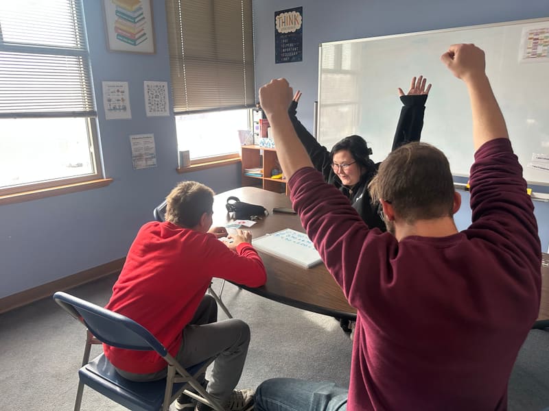 PAAL staff partnering with a student in a community setting